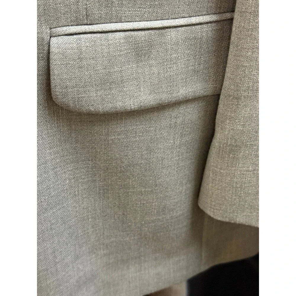 Stafford Mens Gray Blazer Jacket 42R Polyester Rayon Classic Fit‎